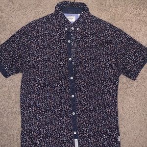 7 diamonds short sleeve collard shirt